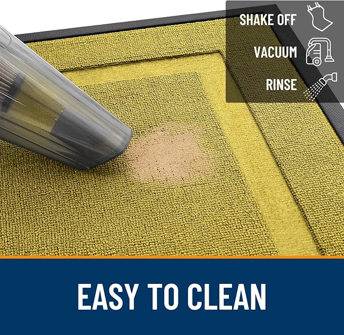 OLANLY Front Door Mat Outside 59x34, All-Season Heavy-Duty Rubber Doormat | - Image 5