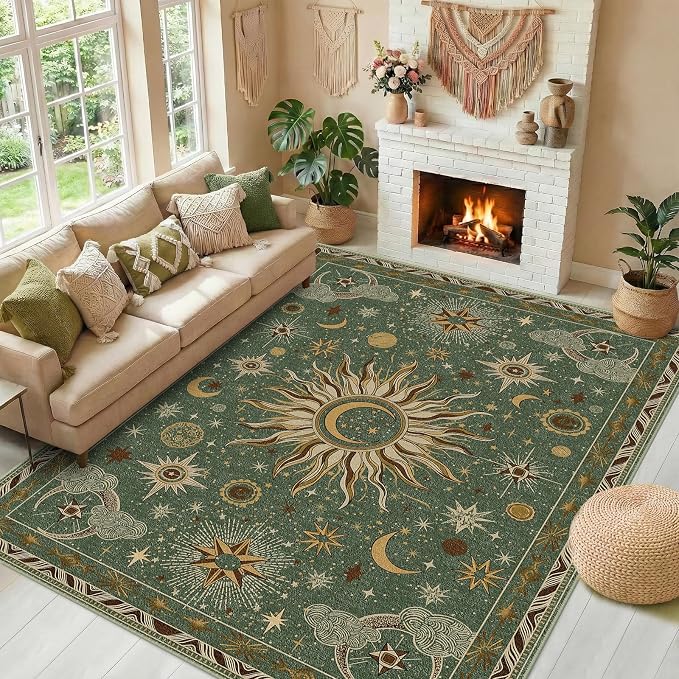 Vacuum-Friendly, 9x12 Washable Area Rug by meejou