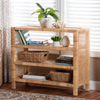 Bali & pari Abelia Natural Rattan 4-Tier Display Shelf - Image 2