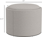 HOMCOM Round Storage Ottoman - Image 3