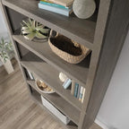 Sauder 5 Tier Book Shelf Wooden Bookcase Multipurpose Bookshelf - Image 9