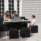 KIGOTY 7 Piece Patio Furniture Set, Outdoor PE Wicker Rattan Outdoor Dining Set - Image 8