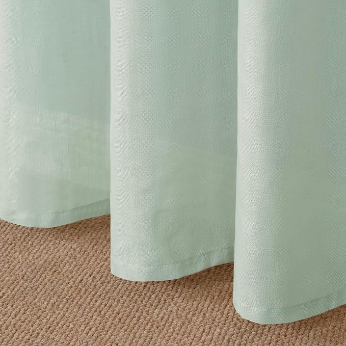 YoungsTex Short Linen Sheer Curtains 54 Inch Length - Image 9
