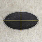 LumFurn Oval Glass Coffee Table, Mid-Century Modern Design, L43 x W22 x H17 inch - Image 9