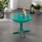 Crosley Furniture Griffith Weather Resistant Retro Metal Outdoor Side Table - Image 9