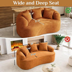 68.5" Loveseat Sofa for Living Room, Modern Luxury Plush Chenille Extra Deep - Image 5