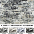 9x12 Area Rugs for Living Room: Washable Abstract Black Grey Gold Carpet | - Image 8