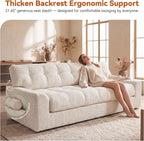 MONVANE 75.6" Convertible 3 Seater Sofa, 2-in-1 Boneless Sleeper Sofa Bed - Image 6
