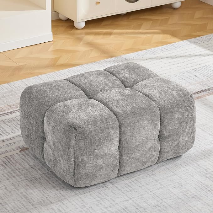 Large Boneless Ottoman, Upholstered Cloud Ottomans by CACFTII