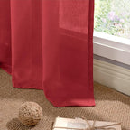 YoungsTex Red Linen Curtains 84 Inches Long - Image 9