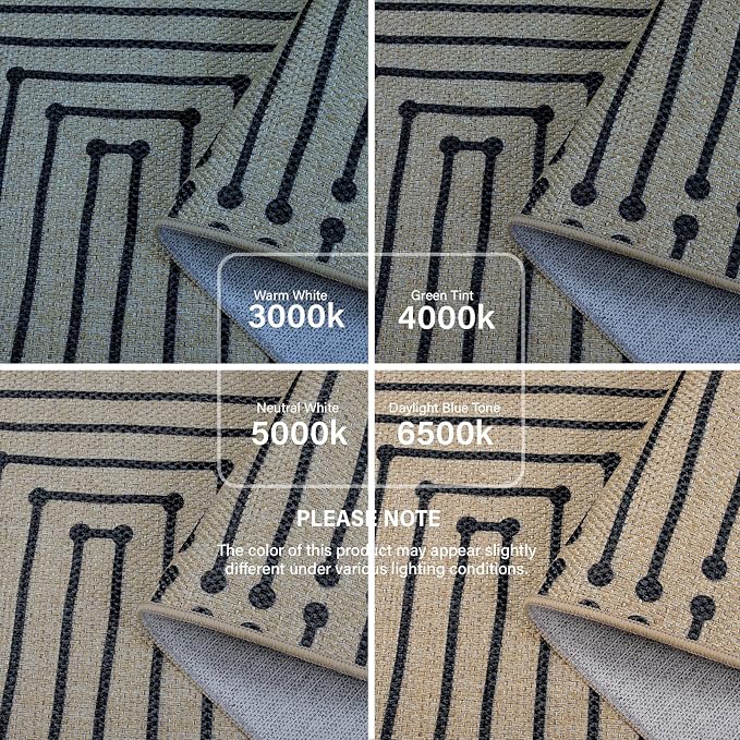 Lahome Boho 3x5 Outdoor Rugs for Entry, Washable Easy Jute Rug | Maze Lines - Image 6