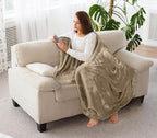 Utopia Bedding Ultra Soft Fleece Bed Blanket Throw Size Camel | Microfiber - Image 5