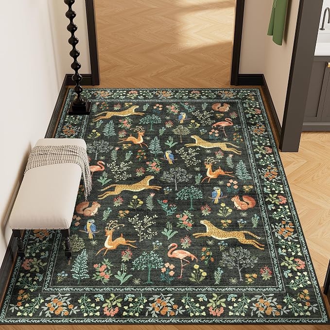 DUKINO 3x5 Rug, Washable Animal Area Rug - Image 3