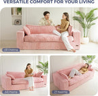 MAXYOYO 76" Bean Bag Sofa Couch, Loveseat Boneless Couch in a Box, Upholstered - Image 4
