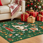Christmas 3x4 Entryway Area Rugs: Winter Soft Rug - Image 2