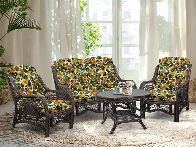 Malibu Lounge Living Accent Armchair Natural Rattan Wicker Handmade Design - Image 7