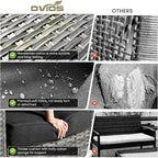 ovios 6 Pieces Patio Furniture Set, Outdoor Wicker Sofa Couch - Image 8