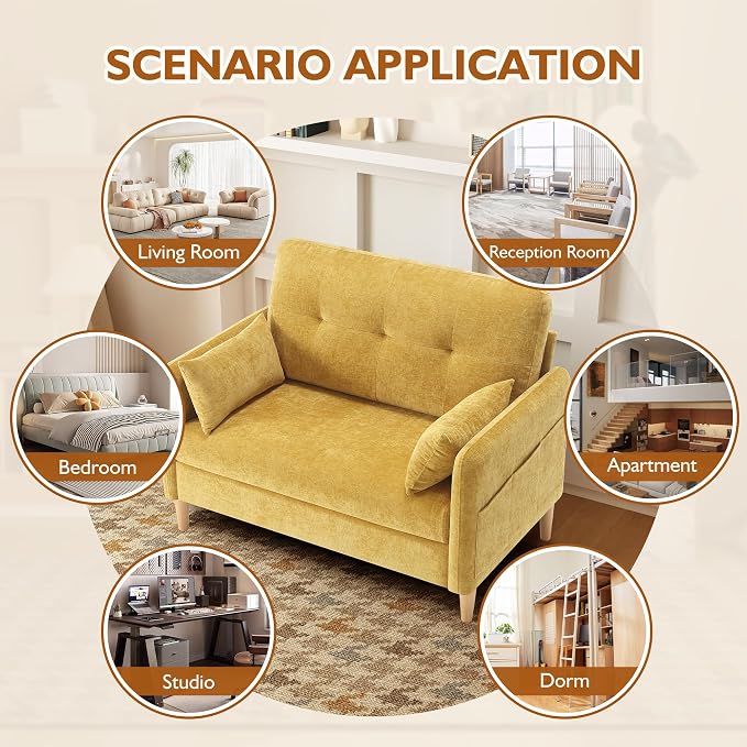 Urhanherry 47" Small Sofa Couch - Image 6