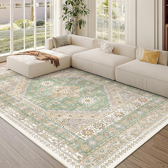 6x9 Area Rugs for Living Room, Large Washable Rug, Dining Room, Low Pile - Image 4