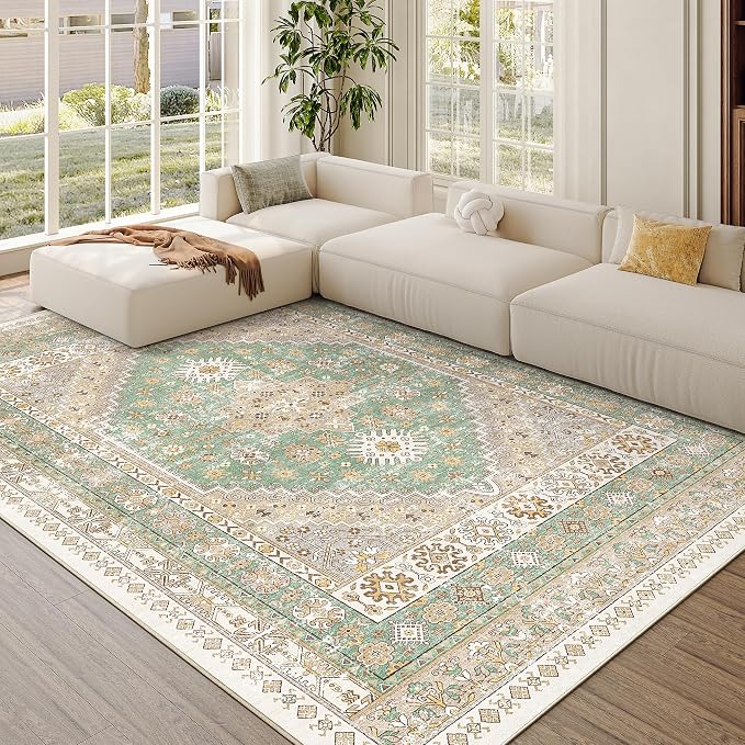 5x7 Area Rugs for Living Room, Large Washable Rug, Dining Room, Low Pile - Image 4