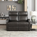 Lexicon Manual Reclining Loveseat, Faux Leather Loveseat Recliner, Wall Hugger - Image 7