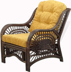 Malibu Lounge Living Accent Armchair Natural Rattan Wicker Handmade Design - Image 5