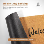 Coir Welcome Mat, 17 x 29 in | 100% Natural Coir, Anti-Shedding, Durable PVC - Image 6