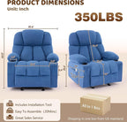 Massage Rocking Recliner Chair, Ergonomic Recliners Sofa - Image 2