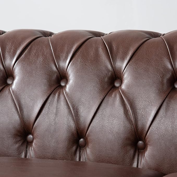 GDFStudio 84" Chesterfield Tufted Sofa Couch - Image 7