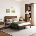 BOSRII 14in High Solid Bamboo Wood Platform Full Size Bed Frame - Image 4