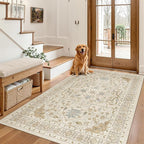 Madane Area Rug 3x5, Washable Vintage Entry Rugs - Image 2