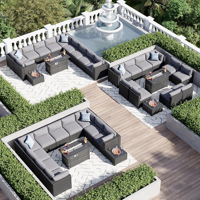 Aoxun 15 Piece Patio Furniture Set - Image 3