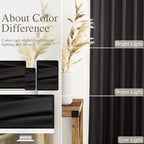 Vintage Black Linen Curtains 84 Inch Length 2 Panels Set - Image 3