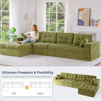 MAXYOYO 132" L Shaped Modular Sectional Sofa - Image 7