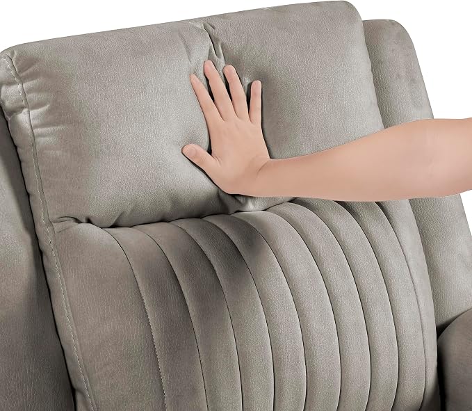Lexicon Manual Recliner Chair, Polished Microfiber Reclining Sofa Chair - Image 16