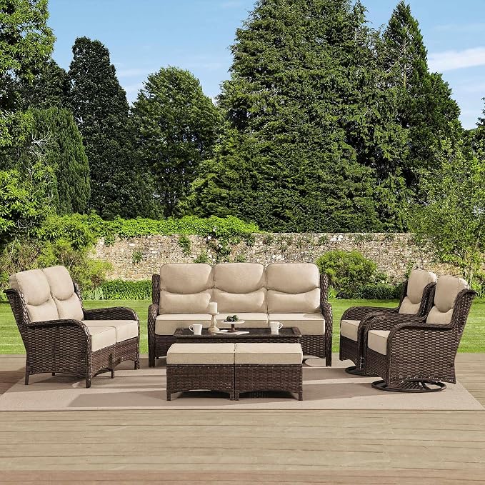 HILLGA Luxury High Back Patio Furniture Set by HILLGA