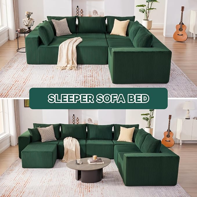 U-Shaped Boneless Couch, Cloud Couch Sectional, Modular Sofa - Image 8