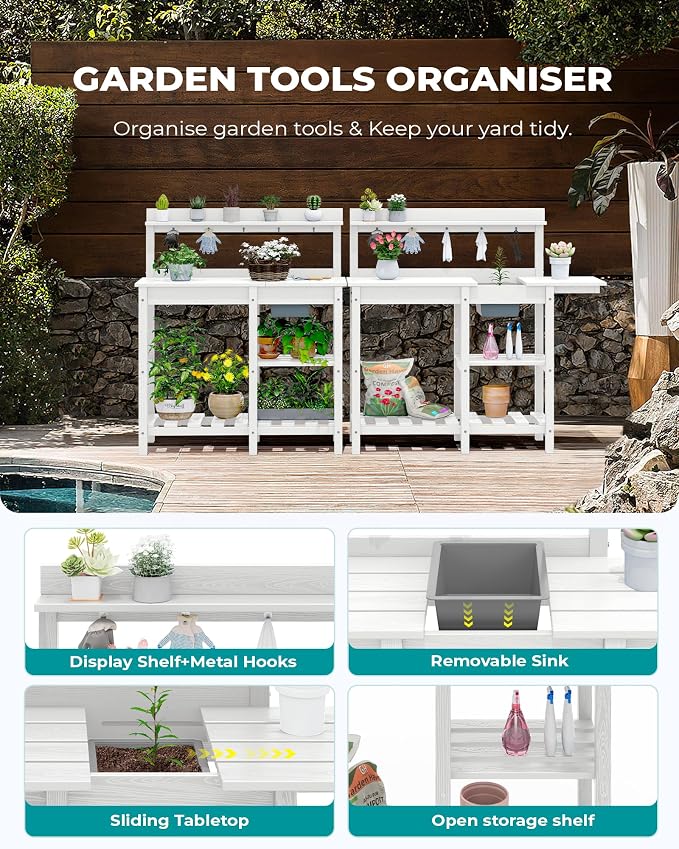 SERWALL Outdoor Potting Bench - Image 5