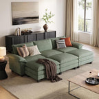 LINSY HOME 123" Modular Sectional Sofa, 3-Seat Corduroy Modern Cloud Couch by LINSYHOME