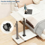 C Table End Table Adjustable Height, 360°Swivel TV Tray Table - Image 4