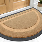 OLANLY Half Circle Front Door Mat Outside 29.5x17 All-Season Rubber Doormat | by OLANLY