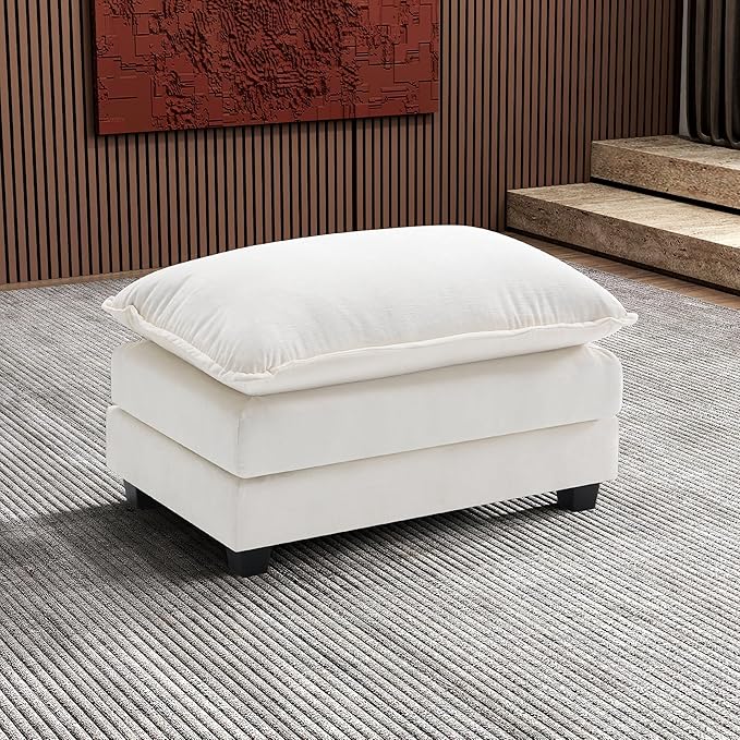 Ihanherry Ottoman for Modular Sectional Cloud Sofa, Chenille Deep Seat Couch by iHanHerry