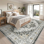 Madane 8x10 Area Rugs for Living Room, Non-Slip Vintage Washable Rug, Soft Low - Image 4