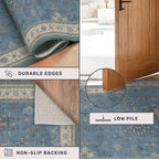 Light Blue 2x8 Long Washable Runner - Image 5