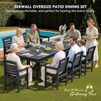 SERWALL 9 Piece Outdoor Dining Set - Image 7