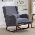 HCHAIRH Rocking Chair with Foot Rest, Teddy Nursery Rocking Chairs, Wingback by HCHAIRH