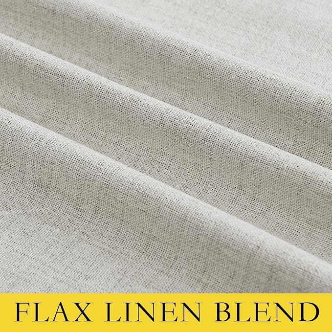 NICETOWN 100% Blackout Linen Curtains - Image 5