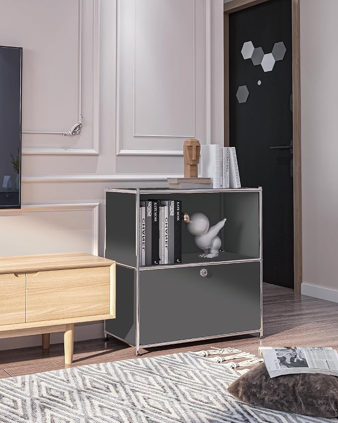 32.5-Inch Flip-Top Side Table & Buffet Cabinet - Image 8