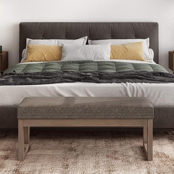 SIMPLIHOME Milltown Large Ottoman Bench - Image 2