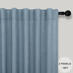 Light Blue Curtains 63 Inch Length - Image 2